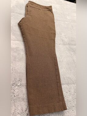 Old Navy High Rise Pixie Skinny Plaid Pants Brown Black Size 18